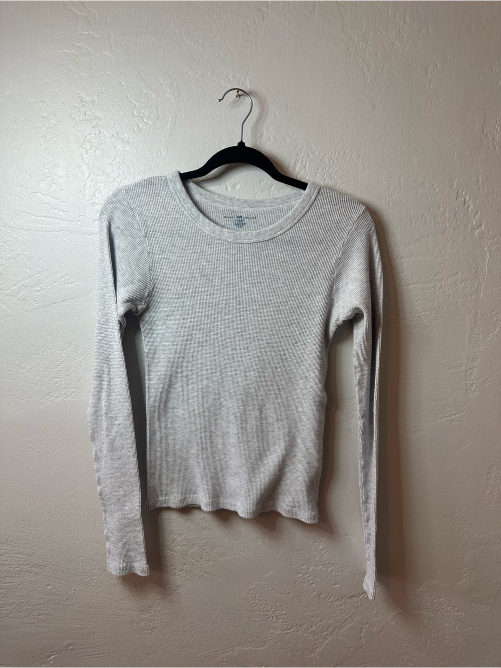 Brandy Melville grey waffle long sleeve